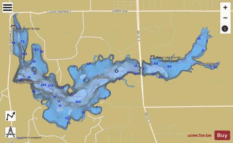 Nepco Lake depth contour Map - i-Boating App