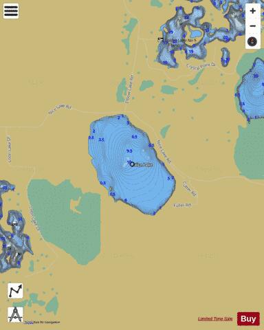 Nice Lake depth contour Map - i-Boating App