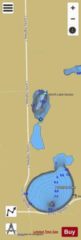 North Lake depth contour Map - i-Boating App
