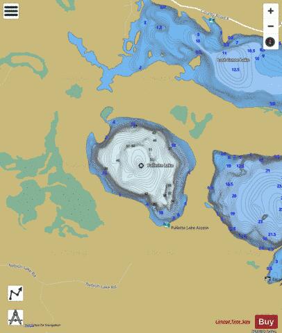 Pallette Lake depth contour Map - i-Boating App