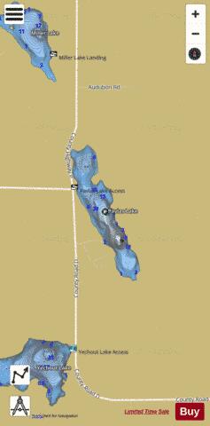 Pavlas Lake depth contour Map - i-Boating App