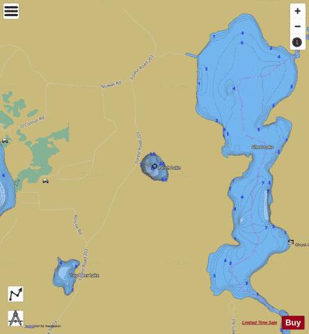 Perch Lake A depth contour Map - i-Boating App