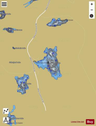 Perch Lake B depth contour Map - i-Boating App