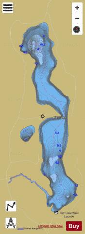 Pier Lake depth contour Map - i-Boating App