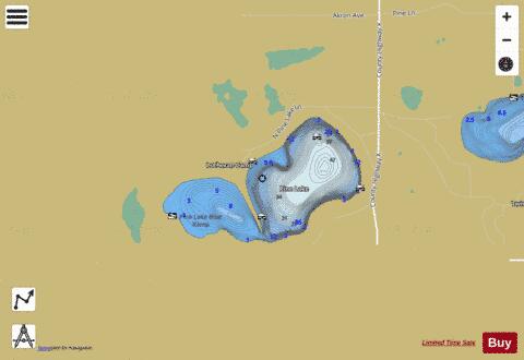 Pine Lake C depth contour Map - i-Boating App