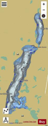 Pipe Lake depth contour Map - i-Boating App