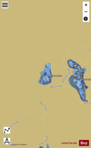 Roothouse Lake depth contour Map - i-Boating App