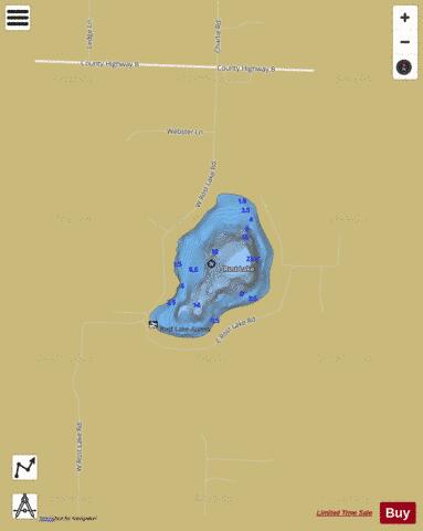 Rost Lake depth contour Map - i-Boating App