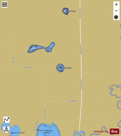 Round Lake A depth contour Map - i-Boating App
