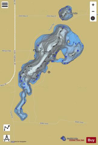 Sand Lake B depth contour Map - i-Boating App