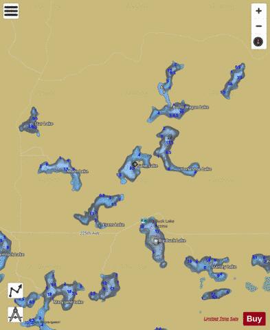 Sand Lake D depth contour Map - i-Boating App