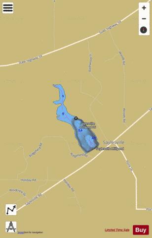 Saylesville Millpond depth contour Map - i-Boating App