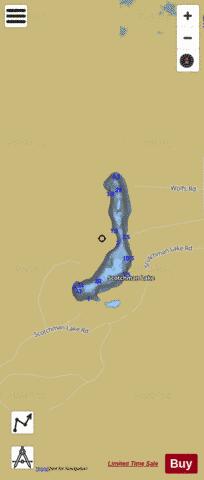 Scotchman Lake depth contour Map - i-Boating App