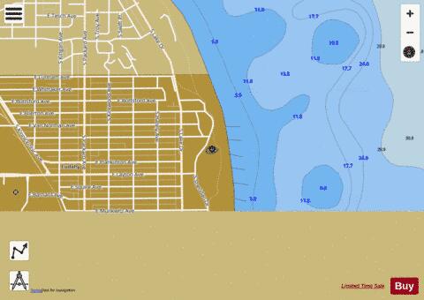 Sheridan Park Pond depth contour Map - i-Boating App