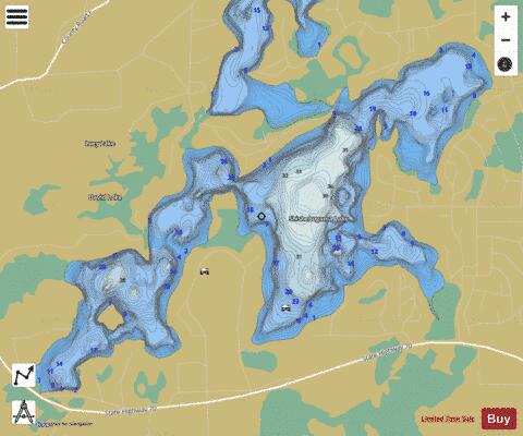 Shishhebogama Lake depth contour Map - i-Boating App