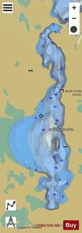 South Turtle Lake depth contour Map - i-Boating App