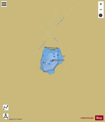 Spillerberg Lake depth contour Map - i-Boating App