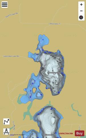 Statenaker Lake depth contour Map - i-Boating App