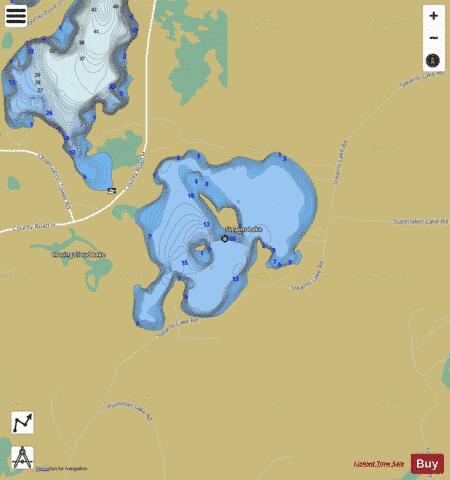 Stearns Lake depth contour Map - i-Boating App
