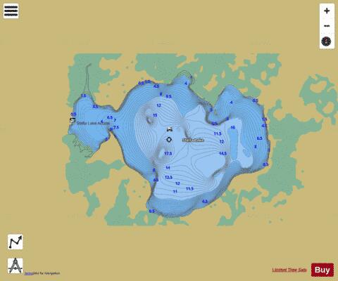 Stella Lake depth contour Map - i-Boating App