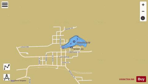 Tarrant Lake depth contour Map - i-Boating App