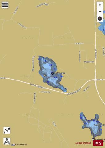 Townline Lake depth contour Map - i-Boating App