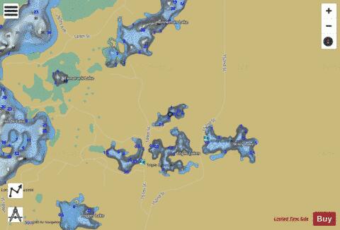 Triple Lake  North depth contour Map - i-Boating App
