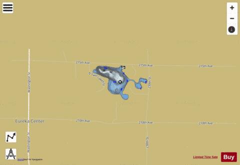 Twin Lakes C depth contour Map - i-Boating App