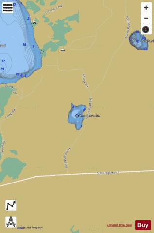 Two Deer Lake depth contour Map - i-Boating App