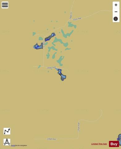 Lake Kilesow depth contour Map - i-Boating App