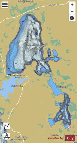 Van Vliet Lake depth contour Map - i-Boating App