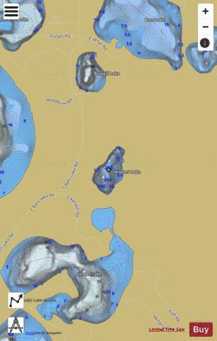 Wagner Lake depth contour Map - i-Boating App