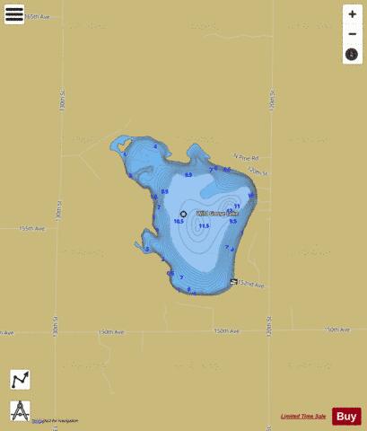 Wild Goose Lake depth contour Map - i-Boating App