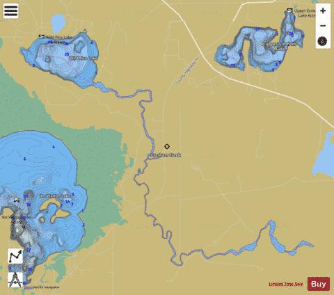 Wild Rice Lake depth contour Map - i-Boating App