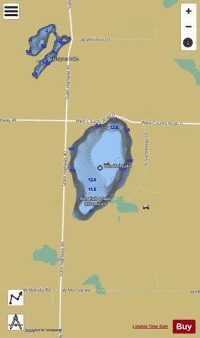 Windfall Lake depth contour Map - i-Boating App