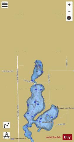 Zielke Lake depth contour Map - i-Boating App