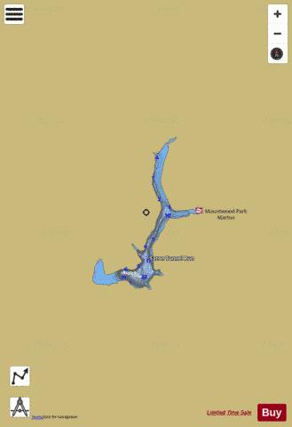 Mountwood Lake depth contour Map - i-Boating App