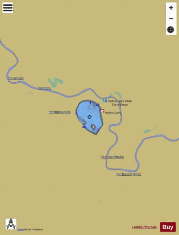 Rollins Lake depth contour Map - i-Boating App