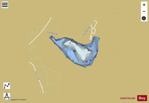 Gray Reef Reservoir depth contour Map - i-Boating App