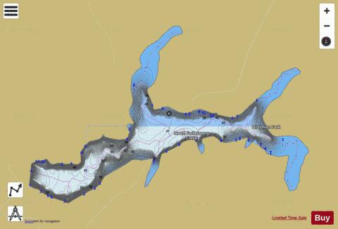 High Savery Reservoir depth contour Map - i-Boating App
