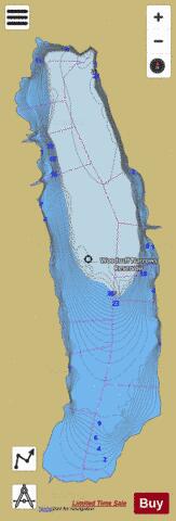 Woodruff Narrows Reservoir depth contour Map - i-Boating App