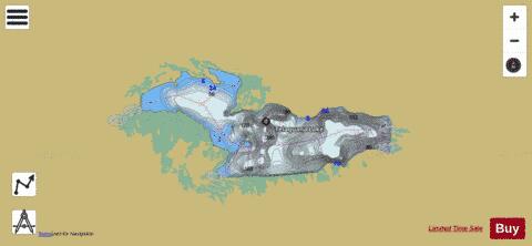 Telaquana Lake depth contour Map - i-Boating App