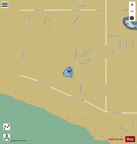 Gravel Pit Lake depth contour Map - i-Boating App