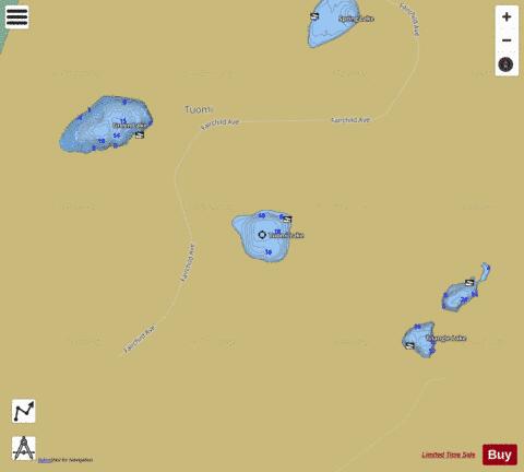 Hillberg Lake depth contour Map - i-Boating App