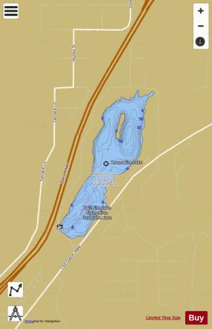 Lower Fire Lake depth contour Map - i-Boating App