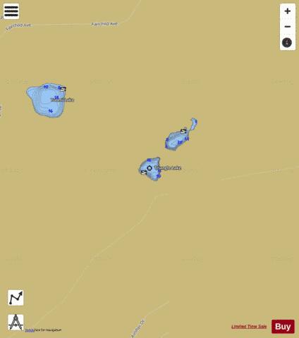 Triangle Lake depth contour Map - i-Boating App