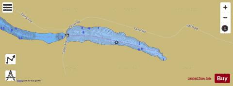 Upper Six Mile Lake depth contour Map - i-Boating App