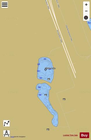 HiddenEAFB depth contour Map - i-Boating App