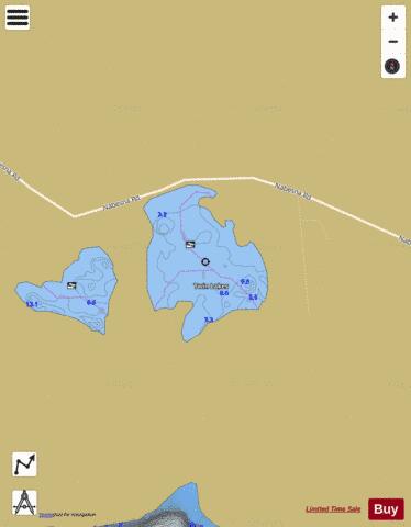 NabesnaTwin1 depth contour Map - i-Boating App