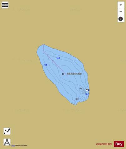 Wilderness depth contour Map - i-Boating App